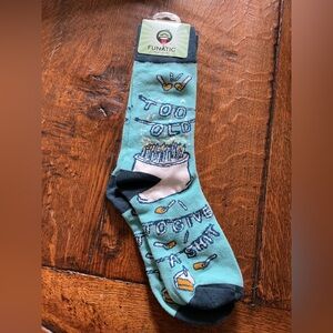 NWT Funatic "Too Old To Give A Sh*t" crew socks